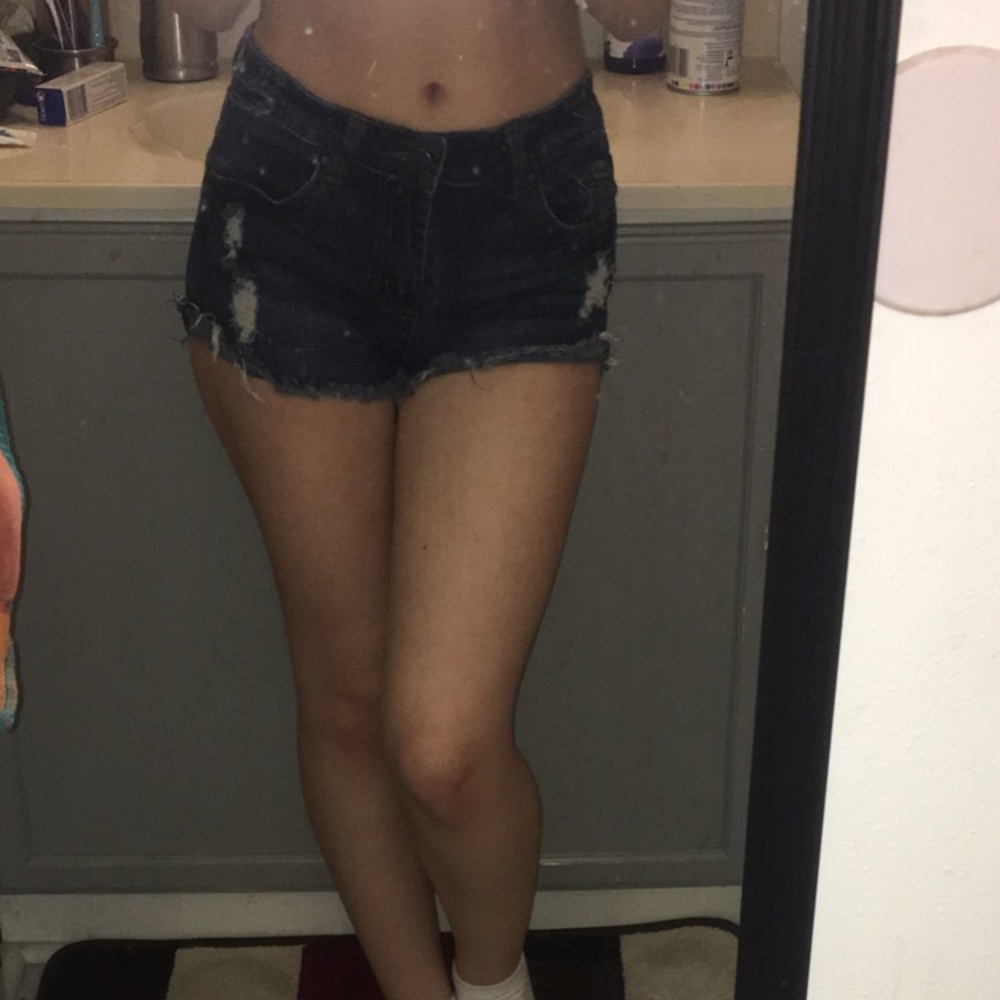 Distressed shorts